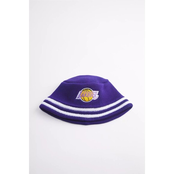 Mitchell & Ness Los Angeles Lakers NBA Knucket Knit Bucket Hat - Picture 1 of 4